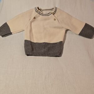 Charming Kids' Sweater in Cream and‎ Gray